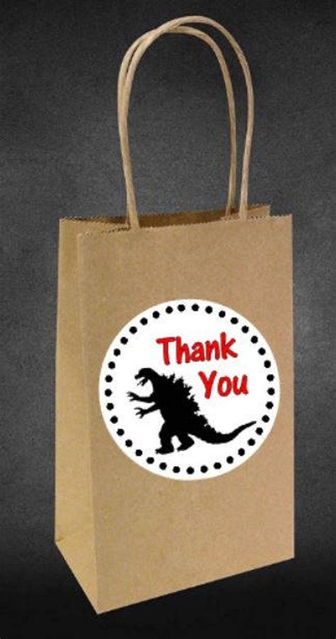 Godzilla Personalized Favors / Dinosaur Favors / Godzilla Treat Bags ...