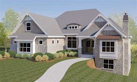 Plan 290032IY: Craftsman House Plan with RV Garage and Walkout Basement | Craftsman house plans ...