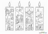 Four advent candles  Coloring Pages For Kids sketch template