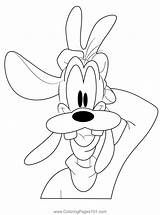 Funny Goofy Coloring Page For Kids  Free Printable sketch template