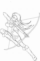 Female Archer Coloring Pages sketch template