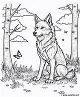 Wolf Dog coloring page To Print Download Or For Free sketch template