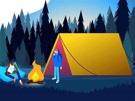 Delight of Camping by Ruchira | Auxesis Infotech Pvt Ltd on Dribbble