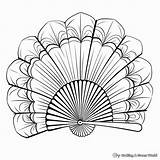 Fan Coloring Pages  Free & Printable sketch template