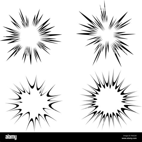 vector abstract radial burst. black star explosion isolated on white ...