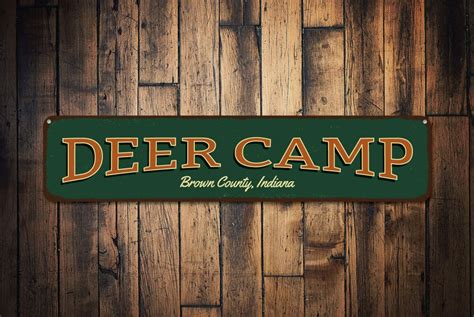 Deer Camp Sign Personalized Hunting Location Sign Custom