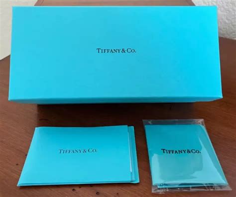 NEW TIFFANY & CO. EMPTY BOX/LID & SEALED CLEANING CLOTH/CARD Eyeglass/Sunglass $8.99 - PicClick