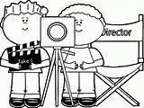 Kids Directing Behind Movie Camera Clip Art We  sketch template