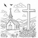 Coloring Page Beautiful Church Color For Kids sketch template
