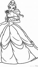 Disney Princess Coloring Pages Belle At GetColoringscom  Free sketch template
