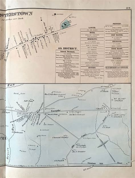 Randallstown Map Reisterstown Map Original 1877 Baltimore - Etsy