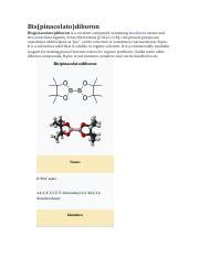 Bis(pinacolato)diboron: Properties, Preparation, and Reactions | Course Hero