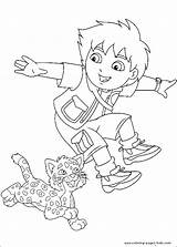 Go Diego Coloring Page For Kids sketch template