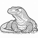 Komodo Dragon Coloring Pages 9  Gem sketch template