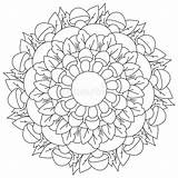 Mushroom Mandala Coloring Page In The Form Of A Round Frame  sketch template
