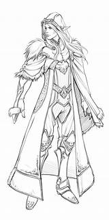 Female Elf Bard Coloring Page sketch template