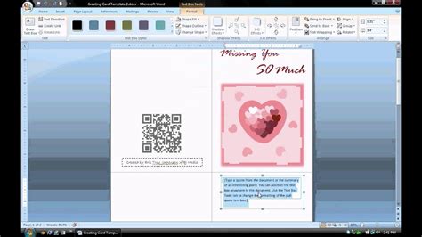 MS Word Tutorial (PART 1) - Greeting Card Template, Inserting and Formatting Text, Rotating Text ...