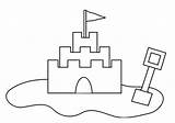 Sand Castle To Color Coloring Page  Free Printable Pages For Kids sketch template