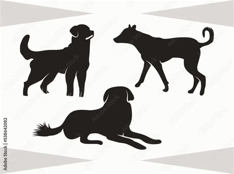 Dog silhouette Svg, Dog SVG Stock Vector | Adobe Stock