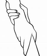 Hands Coloring Page sketch template