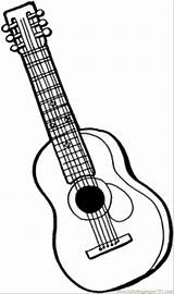 Guitar Coloring Pages Printable Drawing Kids Acoustic Outline Guitars  sketch template