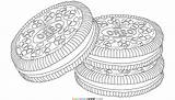 Oreo Coloring Page  Home sketch template
