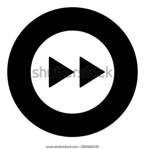 Fast Forward Symbol Center Isolated White Stock Vector (Royalty Free) 2403685159 | Shutterstock