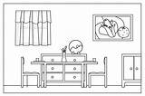 Basic Living Room Drawing For Kids / Teaching Children How To Draw And  sketch template