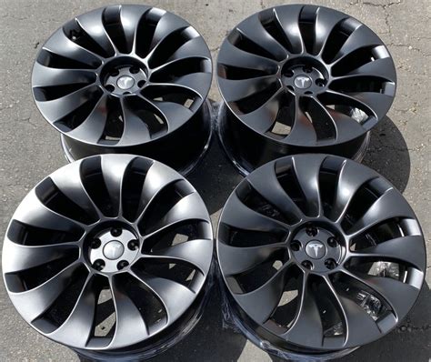 21" Tesla Model Y Factory OEM BLACK Uberturbine Wheels Rims Factory 2020