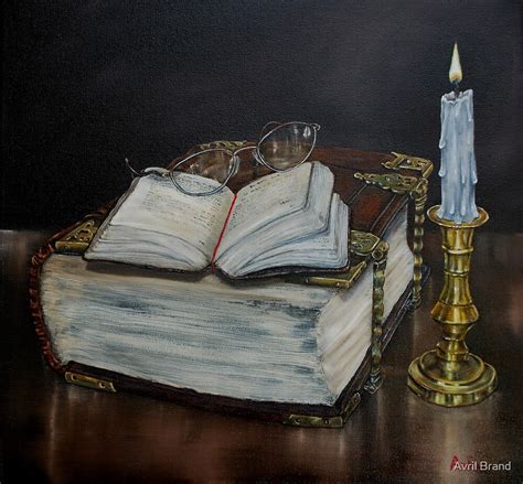 ""Old Family Bible and Psalm Book" - Oil Painting" by Avril Brand ...