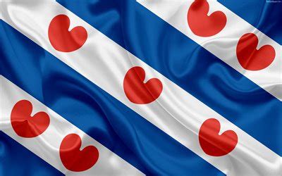 Download wallpapers Flag of Friesland, Netherlands, 4k, silk flag, administrative division ...