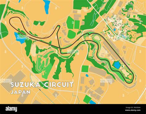 Japan Suzuka Circuit map art Stock Vector Image & Art - Alamy