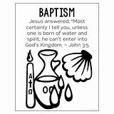 BAPTISM Coloring Page And Poster  Catholic Sacrament CCD Catechism sketch template