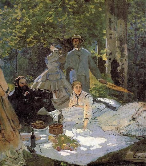 Luncheon on the Grass - Centre panel Painting by Claude Monet - Pixels