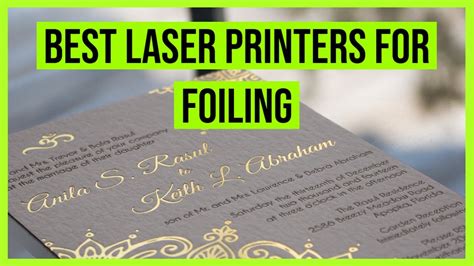 Best Laser Printers for Foiling in 2020 - YouTube