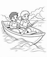 Row Your Boat Coloring Page sketch template