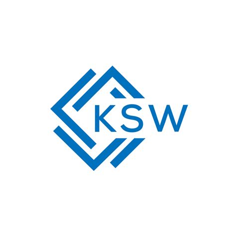 KSW letter logo design on white background. KSW creative circle letter ...