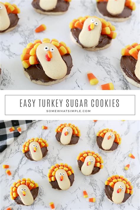 Easy Turkey Sugar Cookies (Ready In 5 Mins) - Somewhat Simple