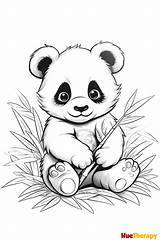 8 Free Printable Panda Coloring Pages For Kids  Hue Therapy sketch template