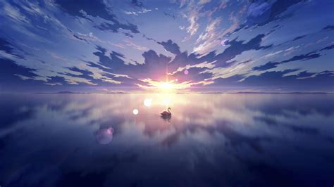 Anime Scenery Sunset 4k 112 Wallpaper Pc Desktop | Images and Photos finder