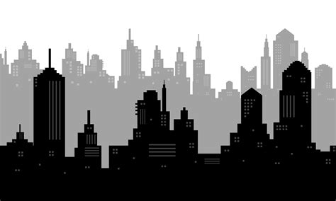 Black and White Color from the Cityscape Graphic by cityvector91 ...