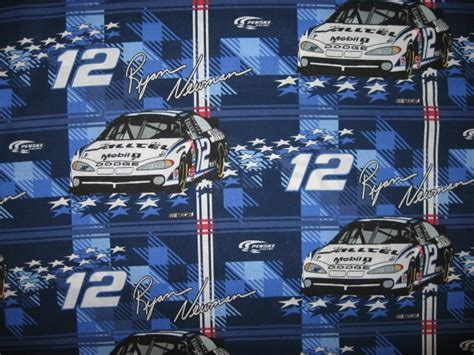 Ryan Newman #12 Nascar Race car Fabric by the yard to sew