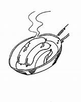 Online coloring Pages Coloring Page Sausages In The Pan Food Download  sketch template