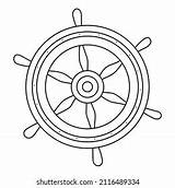 Steering Wheel Coloring Book Children Stock Vector Royalty  sketch template