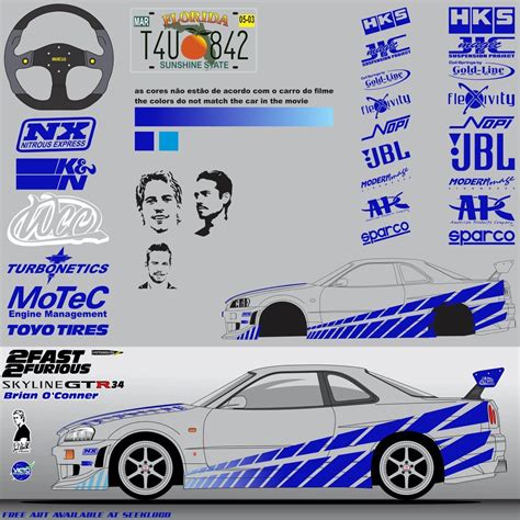 ARTE DECAL NISSAN SKYLINE GTR34 2 FAST 2 FURIOUS in 2023 | Skyline gtr, Gtr, Skyline gtr r34