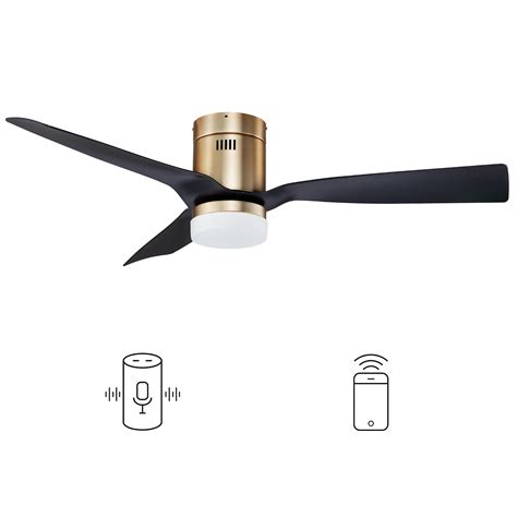 Trifecte 48" Low Profile Smart Wifi Indoor Ceiling Fan with Dim Light ...