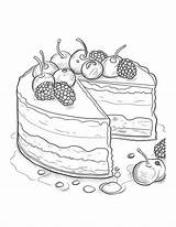 Free Printable Colorful Confections  Dessert Coloring Page For Kids sketch template