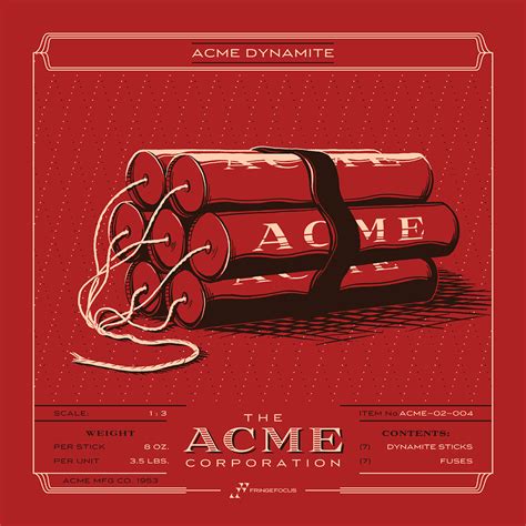 Rob Loukotka ACME Dynamite, Magnet and more prints | Acme, Acme cartoon ...