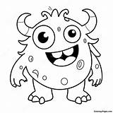 Silly Monster Coloring Page  Pagescom sketch template