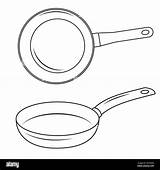 Frying Pan Coloring Page sketch template